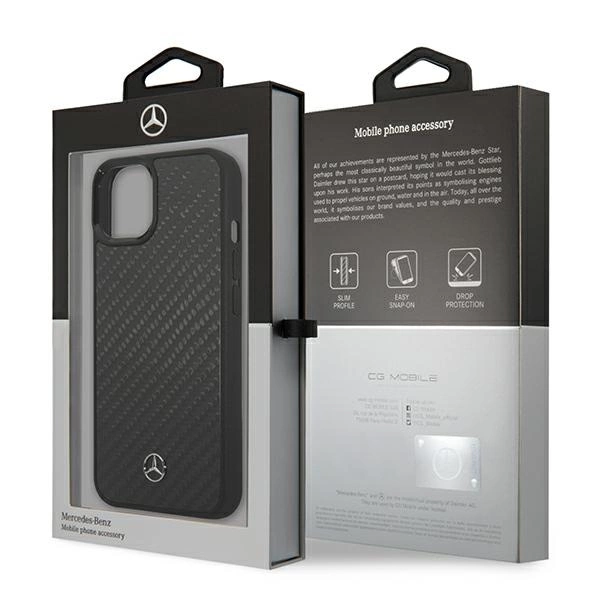 Mercedes MEHCP13SRCABK iPhone 13 mini 5,4" czarny/black carbon hardcase Dynamic Lineeng