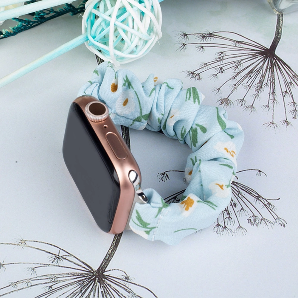 Fabric Apple Watch Band 42/44/45mm Strap Bracelet Elastic Band - Blueeng