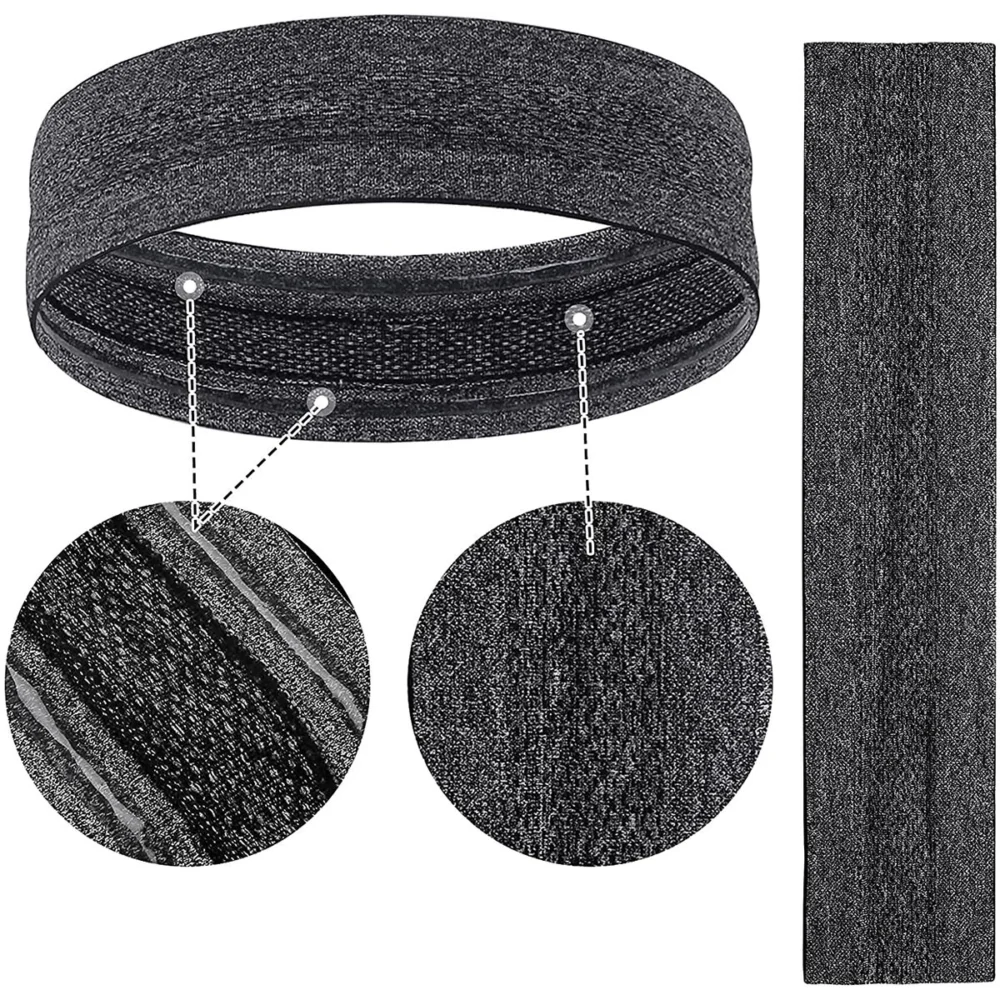 Elastic fabric headband for running fitness blueeng