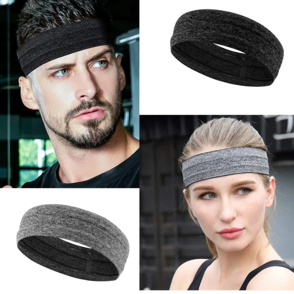 Elastic fabric headband for running fitness orangeeng