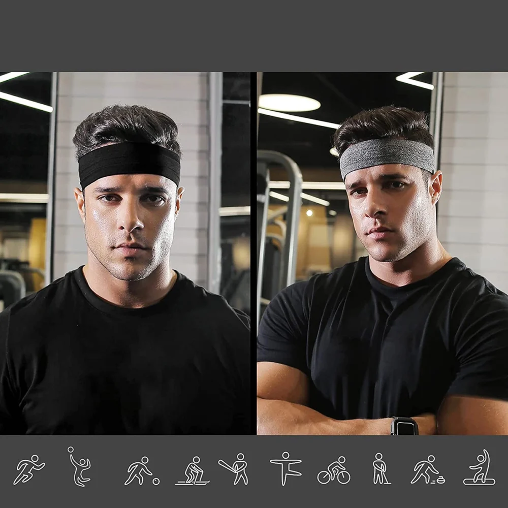 Elastic fabric headband for running fitness orangeeng