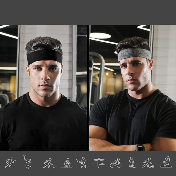 Elastic fabric headband for running fitness orangeeng