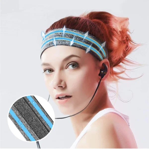 Elastic fabric headband for running fitness orangeeng