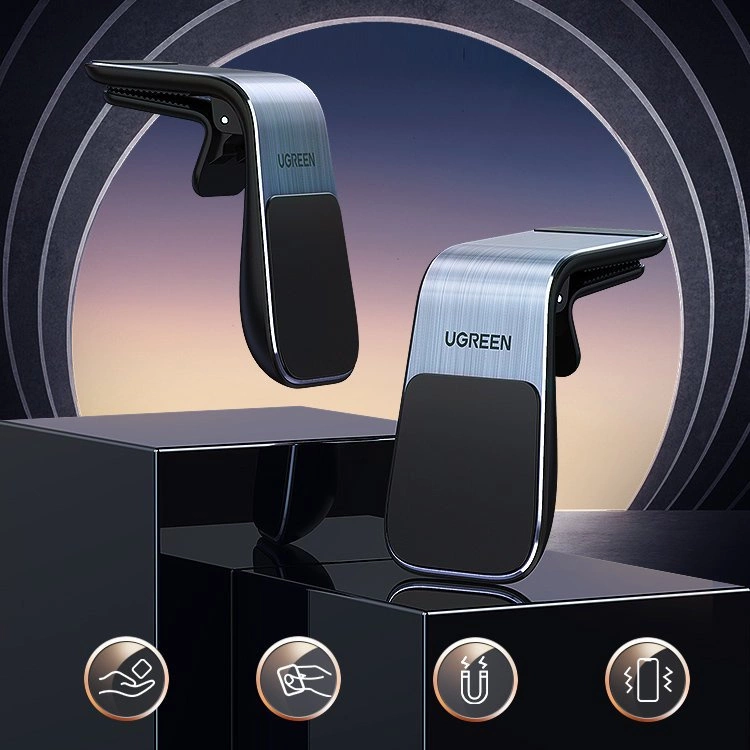 Ugreen magnetic car holder for the ventilation grille, silver (LP290)eng