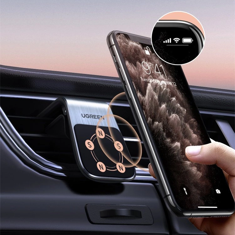 Ugreen magnetic car holder for the ventilation grille, silver (LP290)eng