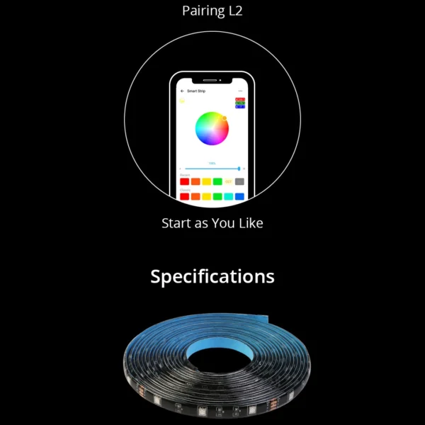 Sonoff L2-2M kit intelligent waterproof LED strip 2m RGB remote control Wi-Fi power supplyeng