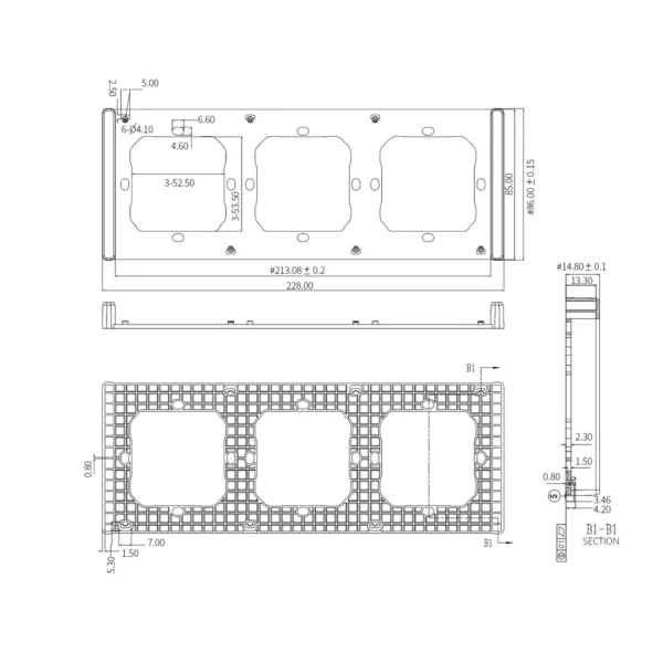Sonoff triple mounting frame for the installation of M5-80 wall switcheseng