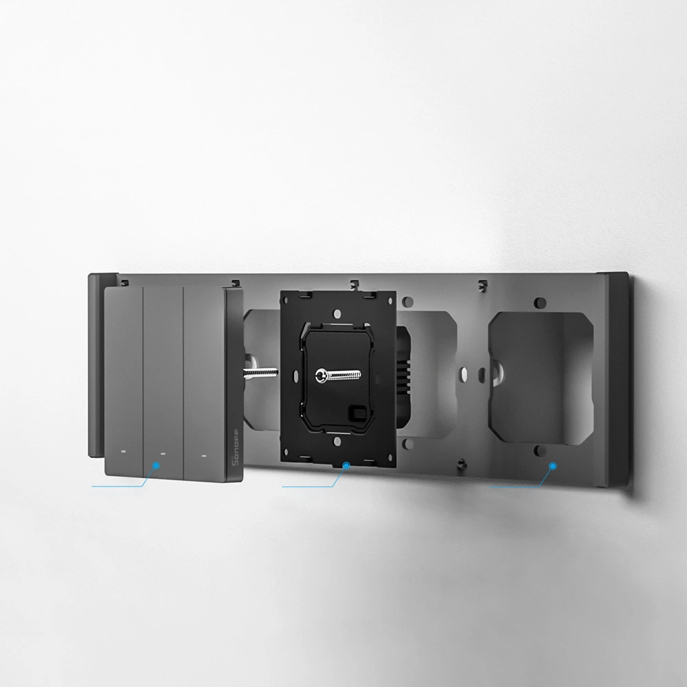Sonoff Quadruple Mounting Frame for Installing M5-80 Wall Switcheseng