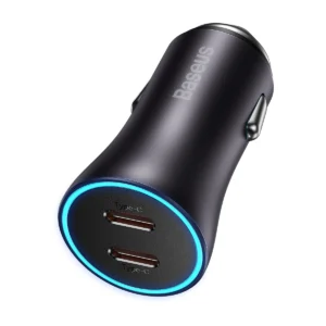 Baseus Golden Contactor Pro car charger 2x USB-C 40W gray (CGJP000013)eng