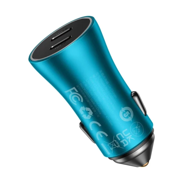 Baseus Golden Contactor Pro car charger 2x USB-C 40W blue (CGJP000003)eng