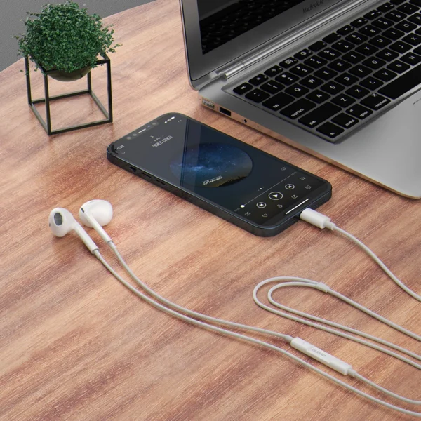 Dudao in-ear headphones with USB Type-C connector white (X14PROT)eng