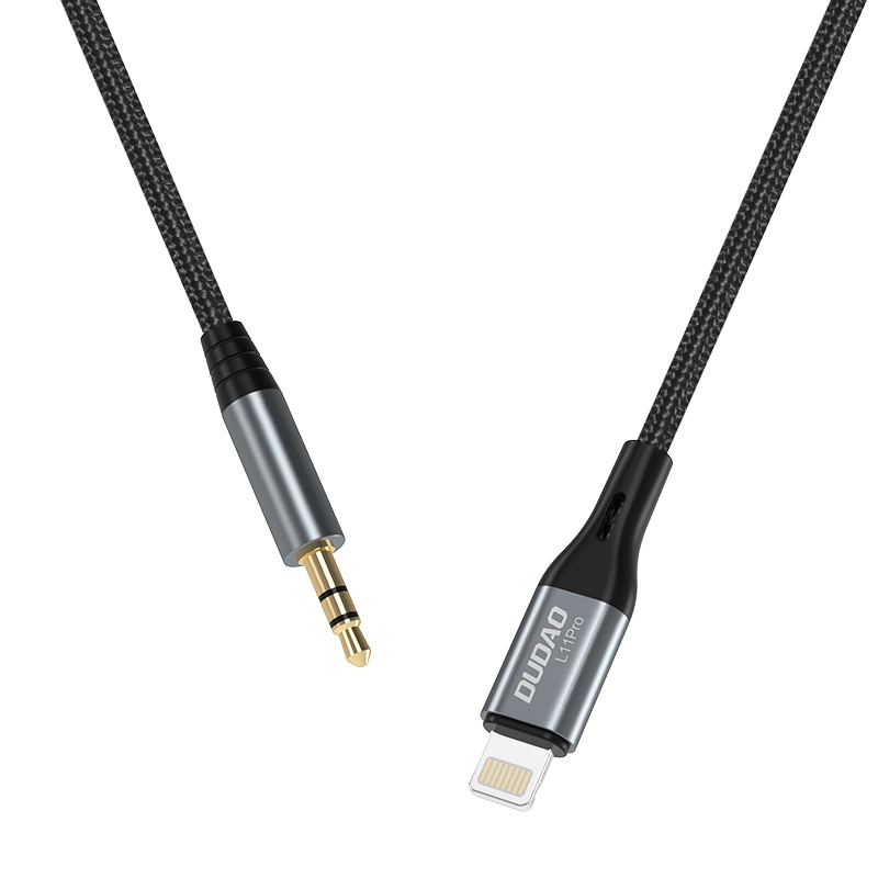 Dudao audio cable Lightning - mini jack 3.5mm 1m gray (L11PRO)eng