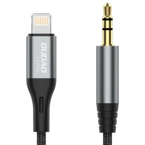 Dudao audio cable Lightning - mini jack 3.5mm 1m gray (L11PRO)eng