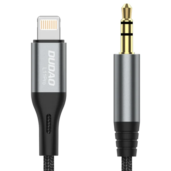 Dudao audio cable Lightning - mini jack 3.5mm 1m gray (L11PRO)eng