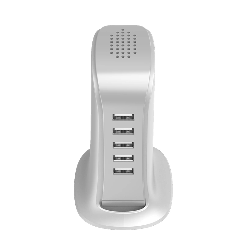 Dudao 5x USB charger with built-in EU power cable white (A5EU)eng