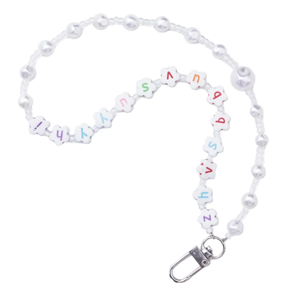 Lanyard for keys, pendant, string beads, pattern 4eng