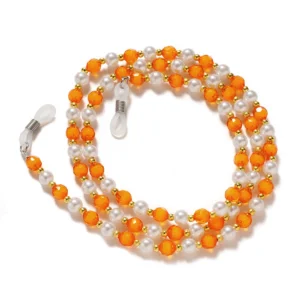 A chain for glasses, beads, an orange pendanteng