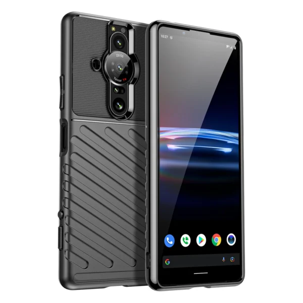 Thunder Case flexible armored cover for Sony Xperia Pro-I blackeng