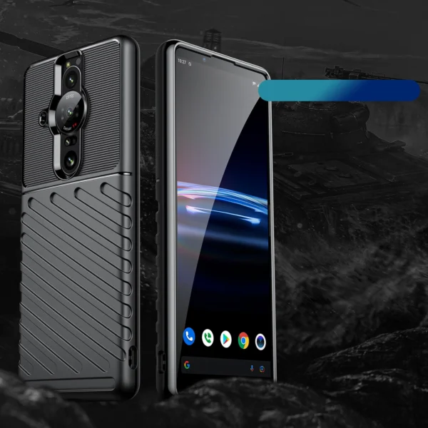 Thunder Case flexible armored cover for Sony Xperia Pro-I blackeng