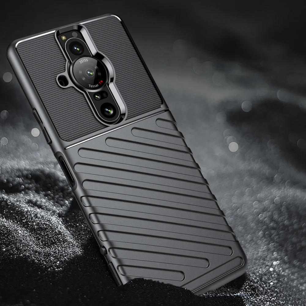 Thunder Case flexible armored cover for Sony Xperia Pro-I blackeng