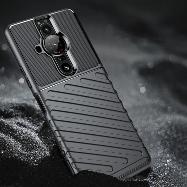 Thunder Case flexible armored cover for Sony Xperia Pro-I blackeng
