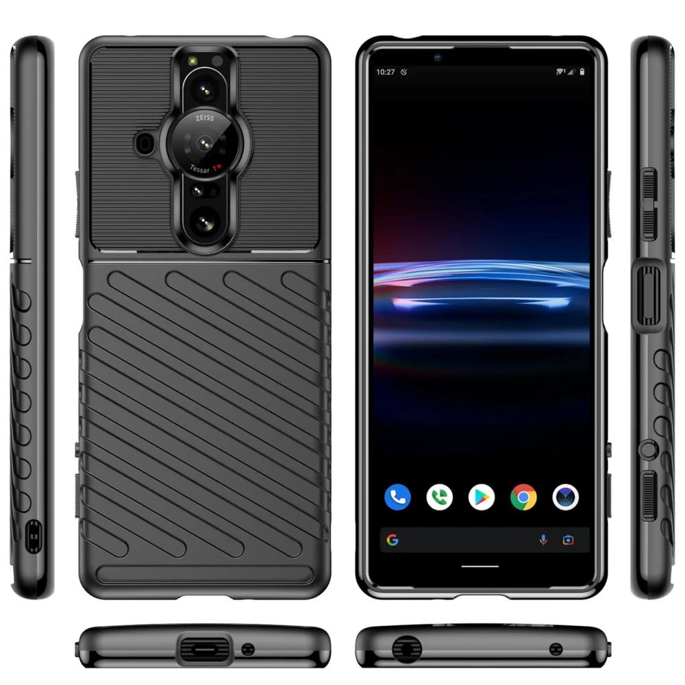 Thunder Case flexible armored cover for Sony Xperia Pro-I blackeng