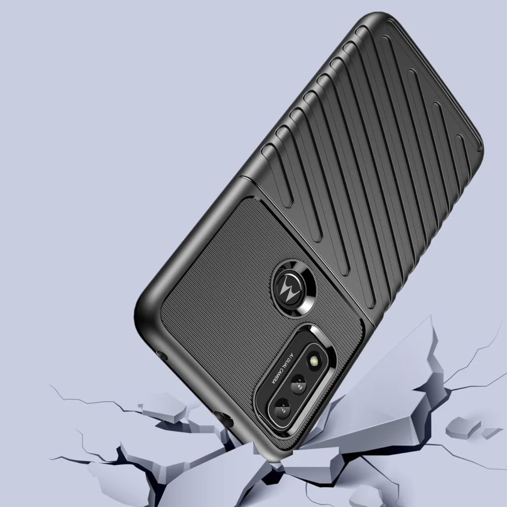 95449_5 Thunder Case flexible armored cover for Motorola Moto G Play 2022 blackeng