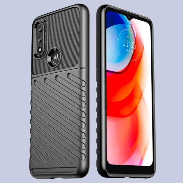 Thunder Case flexible armored cover for Motorola Moto G Play 2022 blackeng