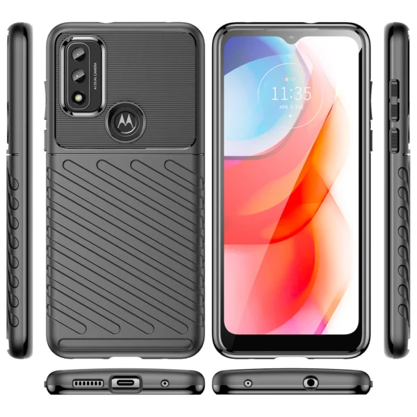 Thunder Case flexible armored cover for Motorola Moto G Play 2022 blackeng