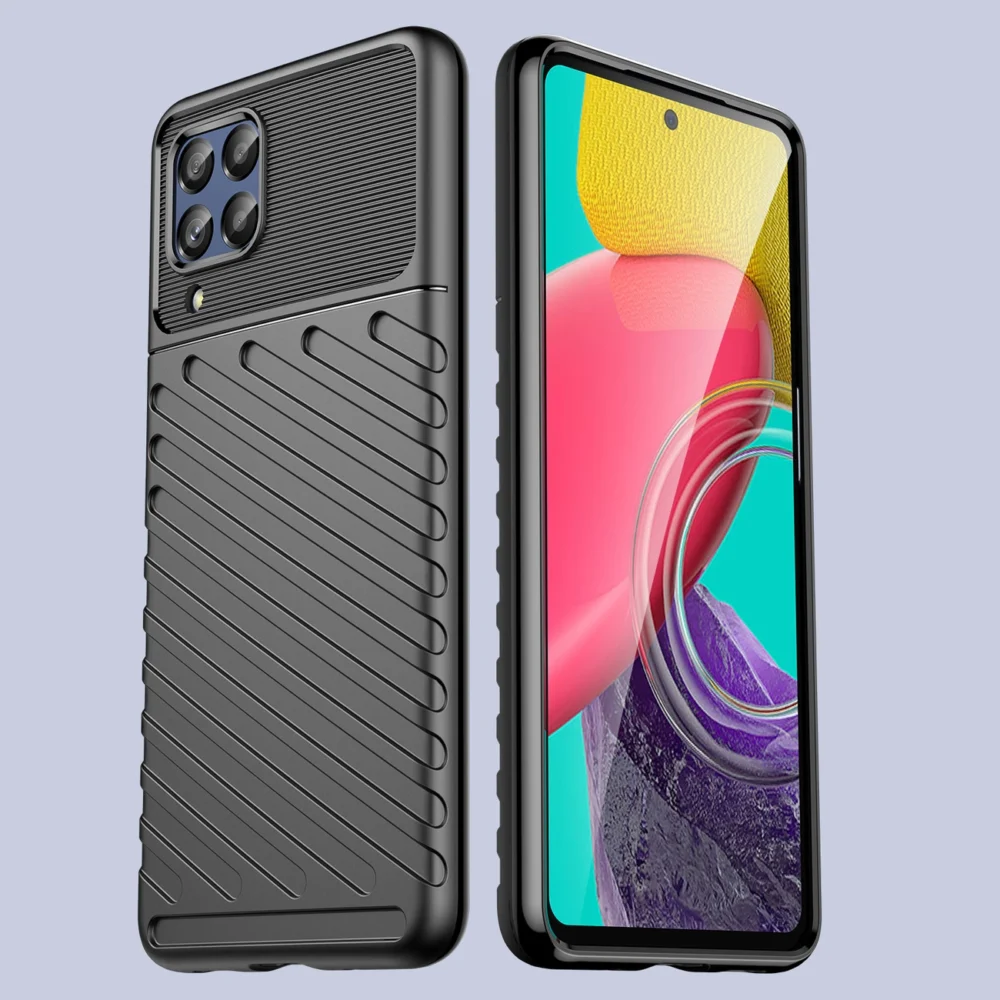 95450_5 Thunder Case flexible armored cover for Samsung Galaxy M53 5G blackeng