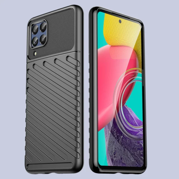 Thunder Case flexible armored cover for Samsung Galaxy M53 5G blackeng