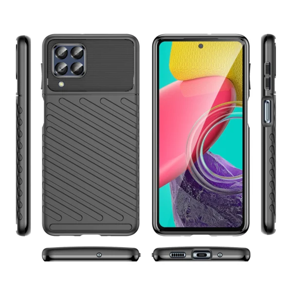 Thunder Case flexible armored cover for Samsung Galaxy M53 5G blackeng