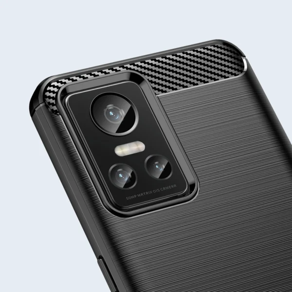Carbon Case Flexible cover for Realme GT Neo 3 blackeng