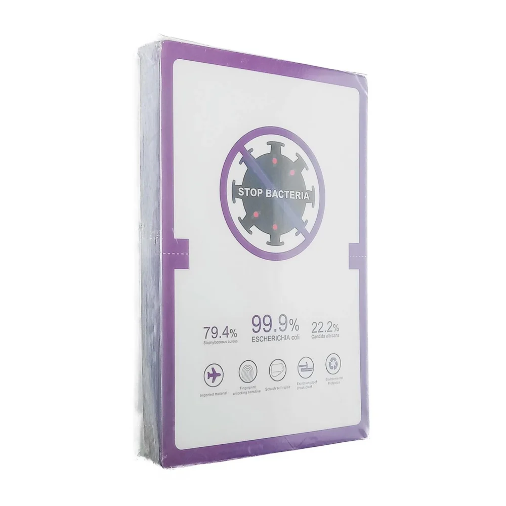 50 pcs. Hydrogel, antibacterial, self-healing foil for cutting with a plotter (18cm x 12cm)eng
