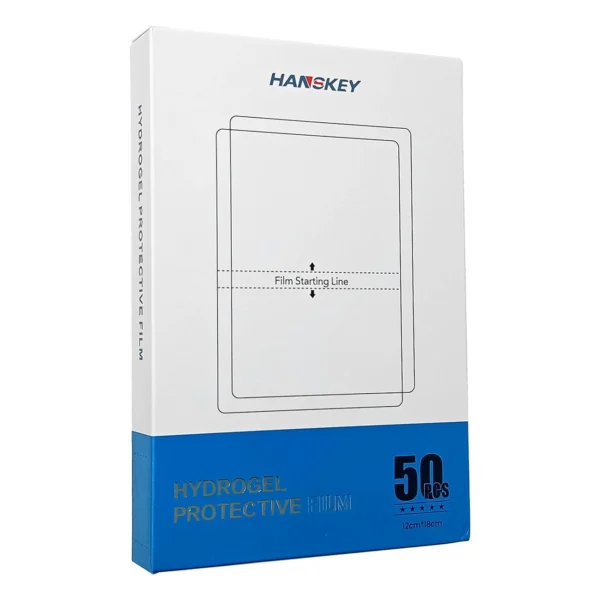 50 pcs. Hydrogel, antibacterial, self-healing foil for cutting with a plotter (18cm x 12cm)eng