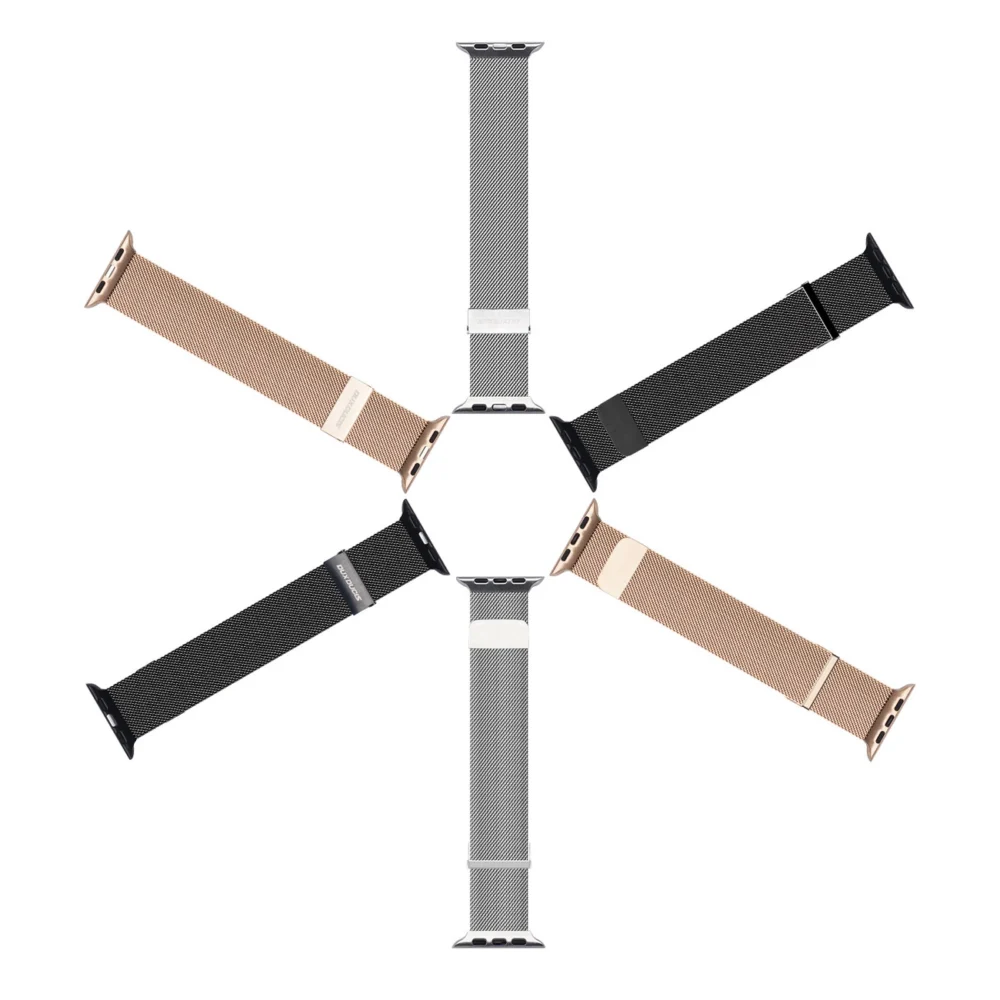 Dux Ducis Magnetic Strap strap for Watch Ultra / 9 / 8 / 7 / 6 / 5 / 4 / 3 / 2 / SE (49 / 45 / 44 / 42 mm) magnetic band silver (Milanese Version)eng