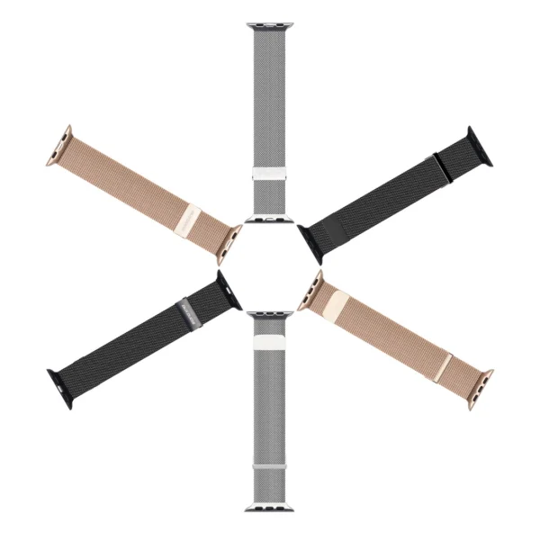 Dux Ducis Magnetic Strap strap for Watch Ultra / 9 / 8 / 7 / 6 / 5 / 4 / 3 / 2 / SE (49 / 45 / 44 / 42 mm) magnetic band silver (Milanese Version)eng