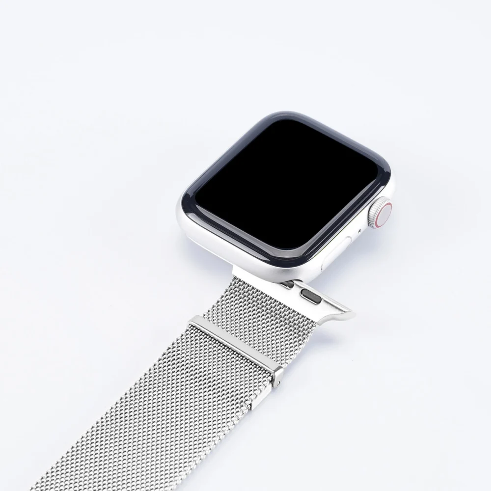 Dux Ducis Magnetic Strap strap for Watch Ultra / 9 / 8 / 7 / 6 / 5 / 4 / 3 / 2 / SE (49 / 45 / 44 / 42 mm) magnetic band silver (Milanese Version)eng