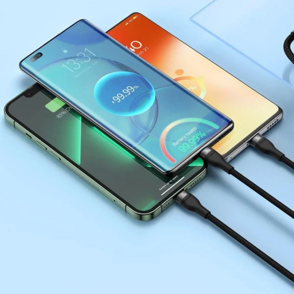 Baseus Flash Series II cable USB Type C - USB Type C / Lightning / micro USB 100 W 1.5 m black (CASS030201)eng