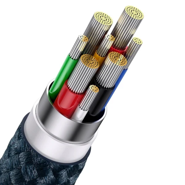 Baseus Flash Series II cable USB Type C / USB Type A - USB Type C / Lightning / micro USB 100 W 1.5 m blue (CASS030203)eng
