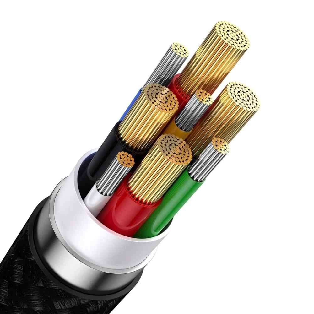 Baseus Flash Series II USB Type C / USB Type A cable - USB Type C / Lightning / micro USB 100 W 1.2 m black (CASS030101)eng