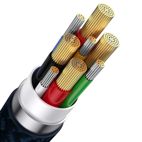 Baseus Flash Series II cable USB Type C / USB Type A - USB Type C / Lightning / micro USB 100 W 1.2 m blue (CASS030103)eng