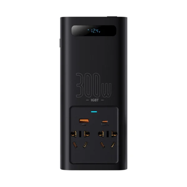 Baseus IGBT Car Inverter Inverter 300W 220V (CN / EU Plug) Black (CGNB010101)eng