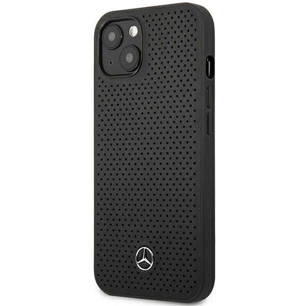 Mercedes MEHCP13MDELBK iPhone 13 6,1" czarny/black hardcase Leather Perforatedeng