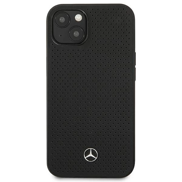 Mercedes MEHCP13MDELBK iPhone 13 6,1" czarny/black hardcase Leather Perforatedeng