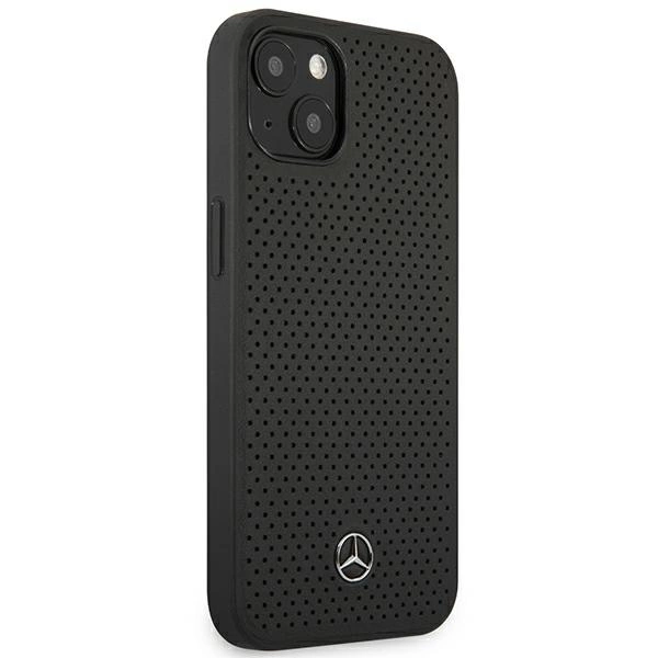 Mercedes MEHCP13MDELBK iPhone 13 6,1" czarny/black hardcase Leather Perforatedeng