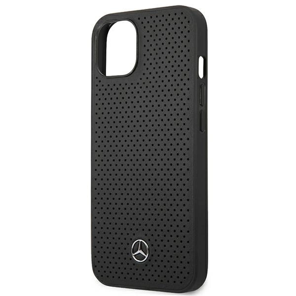 Mercedes MEHCP13MDELBK iPhone 13 6,1" czarny/black hardcase Leather Perforatedeng