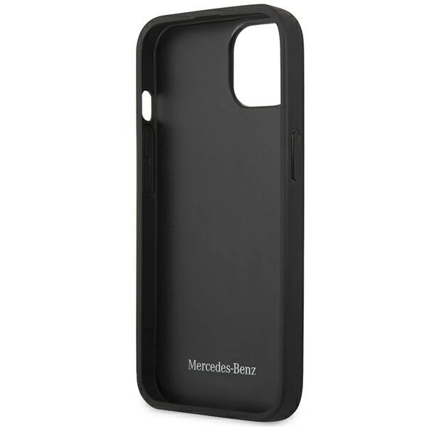 Mercedes MEHCP13MDELBK iPhone 13 6,1" czarny/black hardcase Leather Perforatedeng