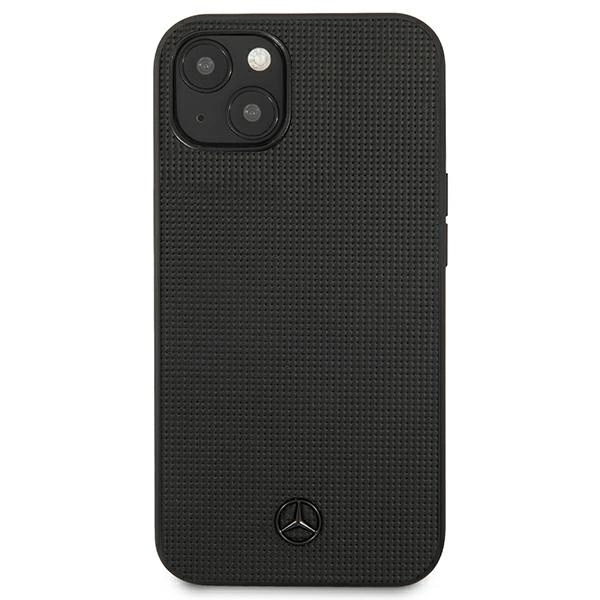 Mercedes MEHCP13MMBLBK iPhone 13 6,1" czarny/black hardcase Leather Meshed Metal Logoeng