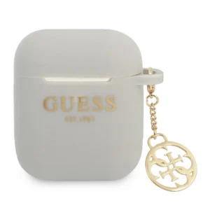 Guess GUA2LSC4EG AirPods cover grey/grey Silicone Charm 4G Collectioneng